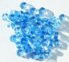 50 3x6mm Faceted Light Sapphire Rondelle Beads